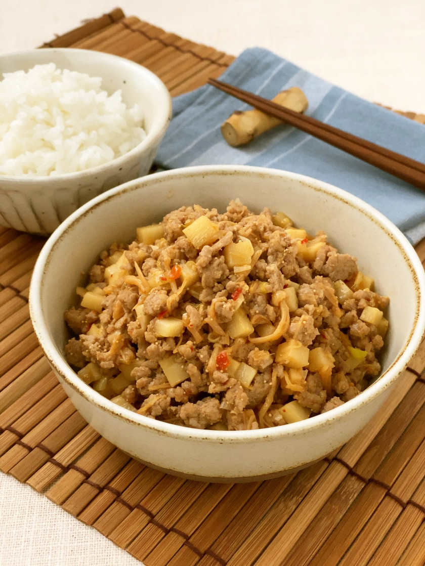 めんたいなめ茸肉そぼろ