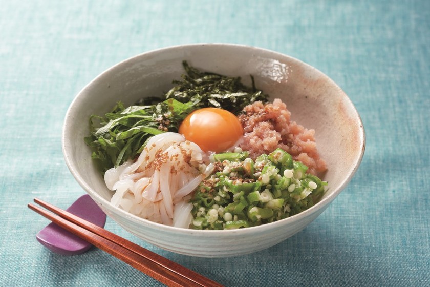 いかと「ゆずすこめんたい」のビビンパ